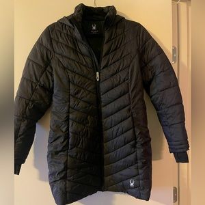Extra long Spyder puffer jacket